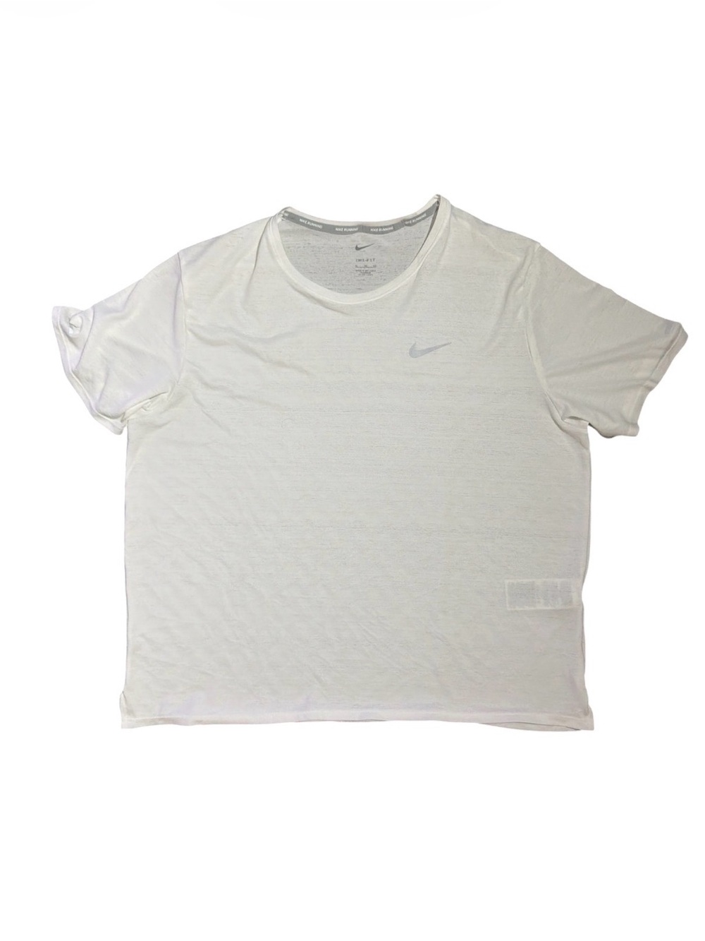Nike Running Dri-FIT Lightweight Performance Tee Men’s XL White Gray